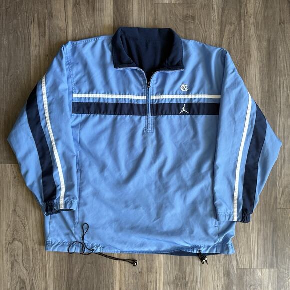 Vintage Air Jordan Jacket Size XL University North Carolina Pullover Reversible - Picture 1 of 14
